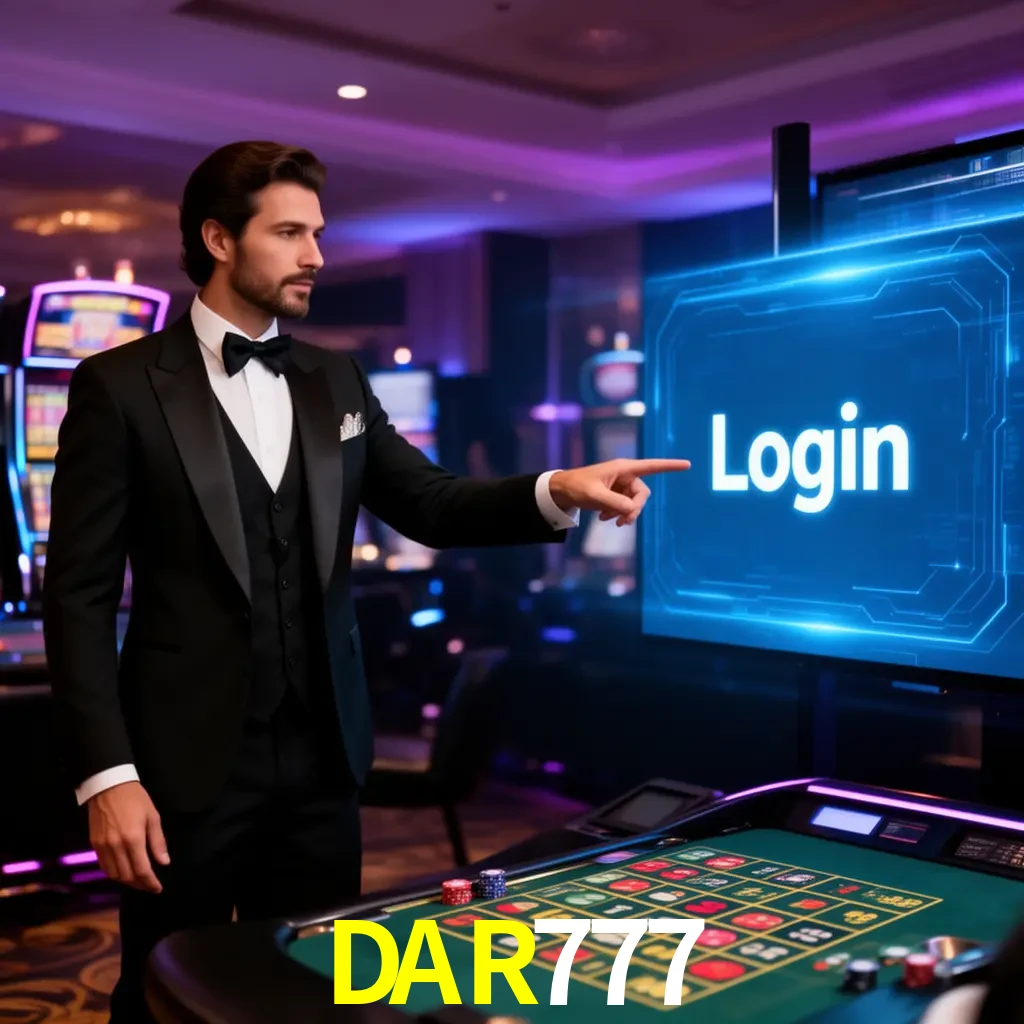 DAR777 Login - OTP, cuenta y soporte Pantalla DAR777 Login con OTP, contraseña, cuenta segura y soporte móvil